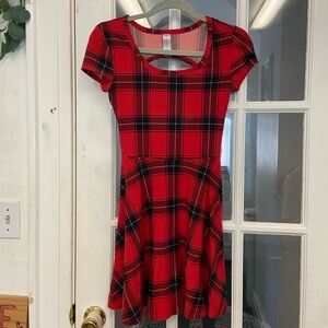 Plaid women’s mini dress